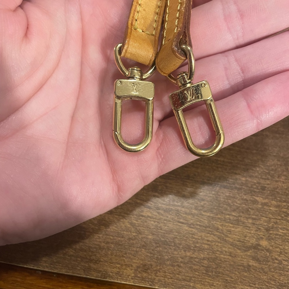 Louis Vuitton Gold and Tan Leather Strap